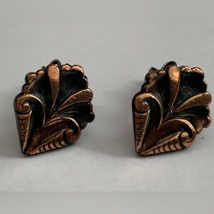 New vintage copper clip earrings